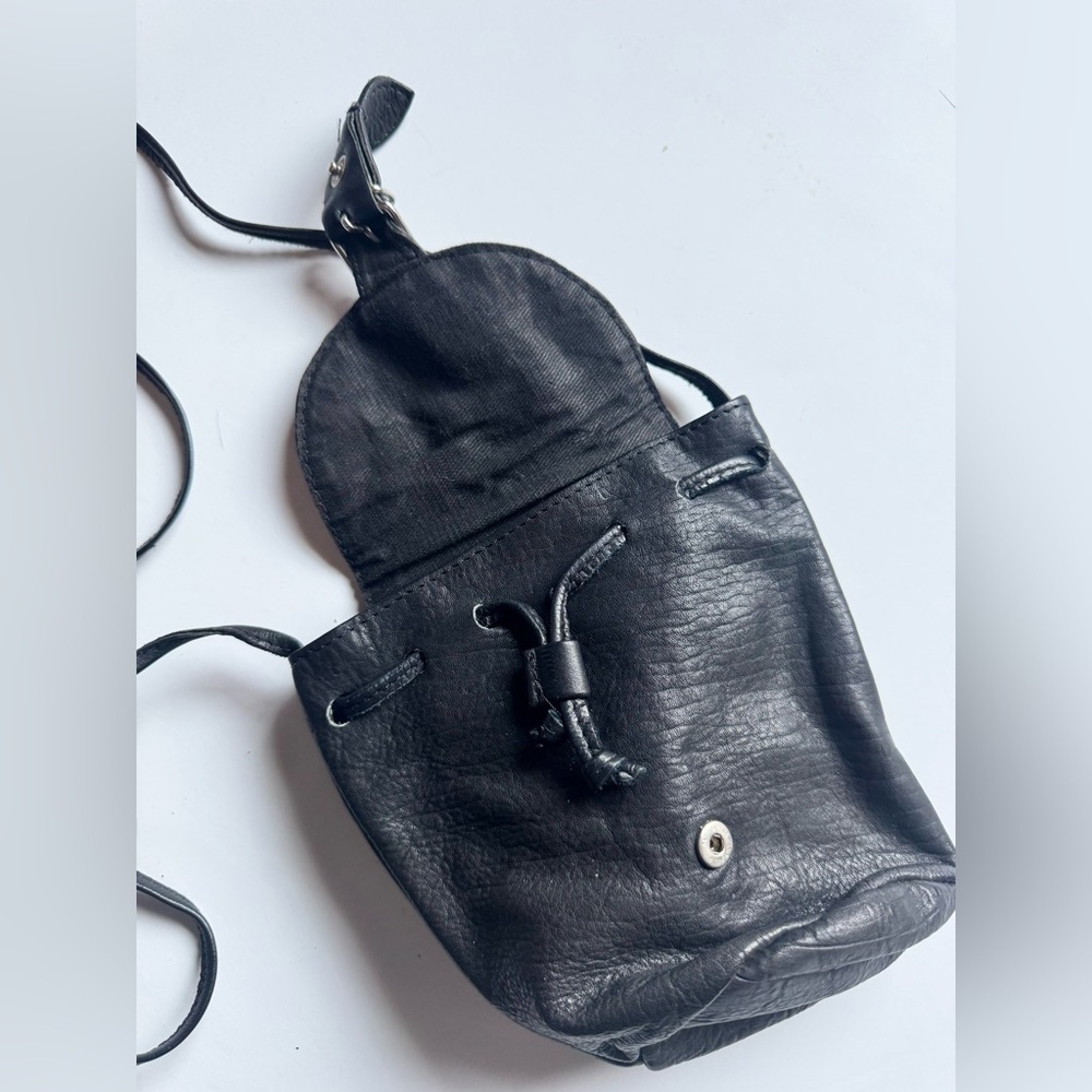 Mini Leather Bucket Bag - Picture 3 of 5
